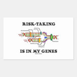 Risk-Taking Is In My Genes DNA Replication Humor Rectangular Sticker