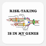 Risk-Taking Is In My Genes DNA Replication Humor Square Sticker