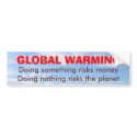 Risks of Global Warming bumper sticker bumper stickers by bruceap Risks of Global Warming bumper sticker bumper stickers