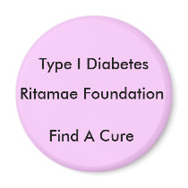 Ritamae Foundation, Find A Cure, Type I Diabetes magnets