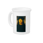 ritratto di uomo 1 by Raffaello Sanzio da Urbino Drink Pitcher