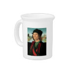 ritratto di uomo by Raffaello Sanzio da Urbino Drink Pitcher