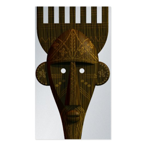 Ritual African Mask Business Card Templates (front side)