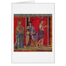 Ritual Of The Bride Mysteries By Pompeian Painter Greeting Cards