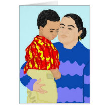 Riva and Son Greeting Card (Happy Holidays)