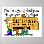 Rivalry Print Michigan State/Michigan