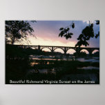 River2, Beautiful Richmond Virginia Sunset on t... Posters
