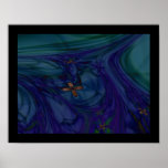River and Flowers Print
