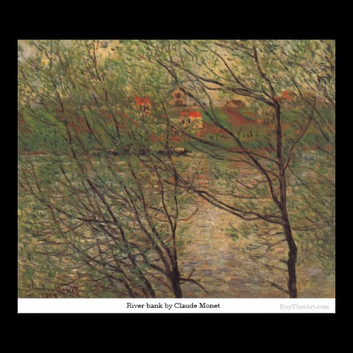 River bank by Claude Monet Poster