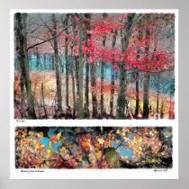 River below ,sceenes from autumn print