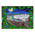 River Boat Christmas Card