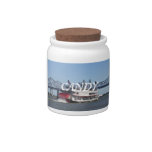River Boat Cookie Jar Candy Dish River Boat Cookie Jar Candy Dish
