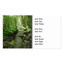 River flowing through woodland. business card templates