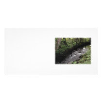 River flowing through woodland. photo card template
