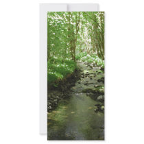 River flowing through woodland. custom rack cards
