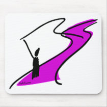 River Fly Fishing in Pink by FishTs.com mousepads