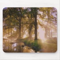 River in the woods mousepads