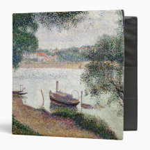 River Landscape with a boat Binder
