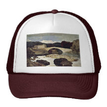 River Landscape With Cattle Herd By John Sell Cotm Hats