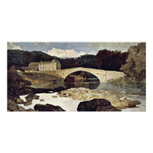 River Landscape With Cattle Herd By John Sell Cotm Personalized Photo Card