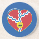 River Lover Heart Coaster