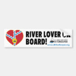 River Lover On Board Bumper Sticker