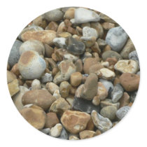 River Pebbles Round Stickers