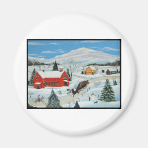River Ridge School House Fridge Magnets