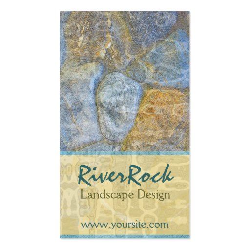 River Rock Landscape Design Business Card (front side)