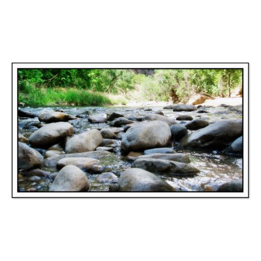 River Rocks @ The Virgin River Business Card Templates (front side)