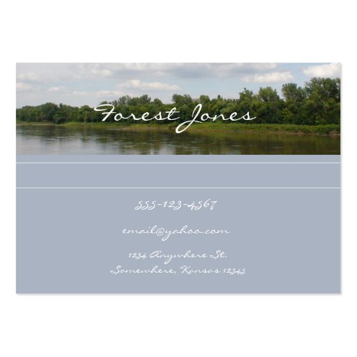 River Scene business card (front side)