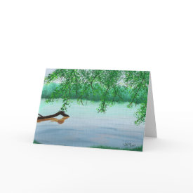 River scene greeting card card