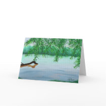 River scene greeting card by Cherylsart River scene greeting card
