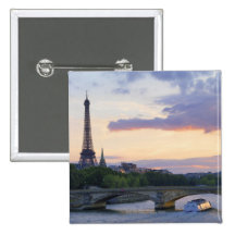 River Seine Pinback Button