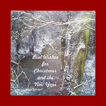 River Snow Scene magnets by JenuArt River Snow Scene magnets