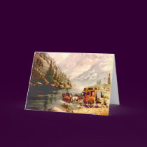 RIVER STAGECOACH CROSSING by SHARON SHARPE cards