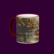 RIVER STAGECOACH CROSSING by SHARON SHARPE mugs