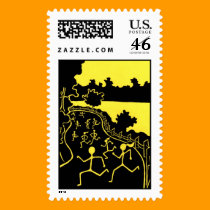 River Trail 15K Black postage