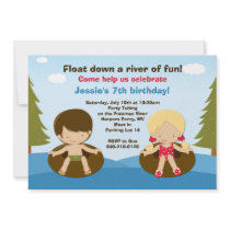 River Tubing Birthday Party Invitation