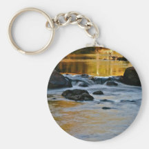 RIVER TURNING INTO LIQUID GOLD KEY CHAIN