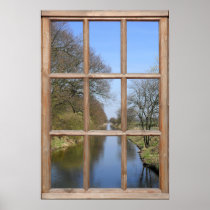 River View from a Window Posters