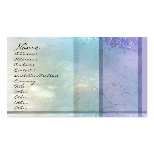 River Water Profile Card Business Card
