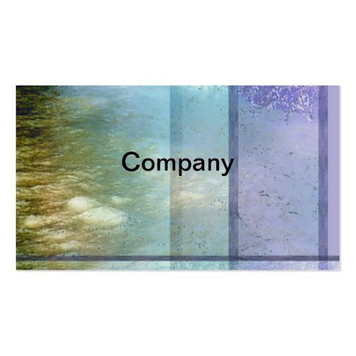 River Water Profile Card Business Card Templates (back side)