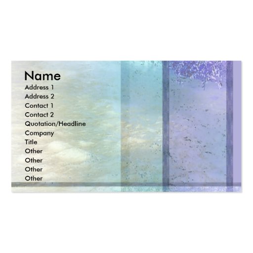 River Water Profile Card Business Card Templates