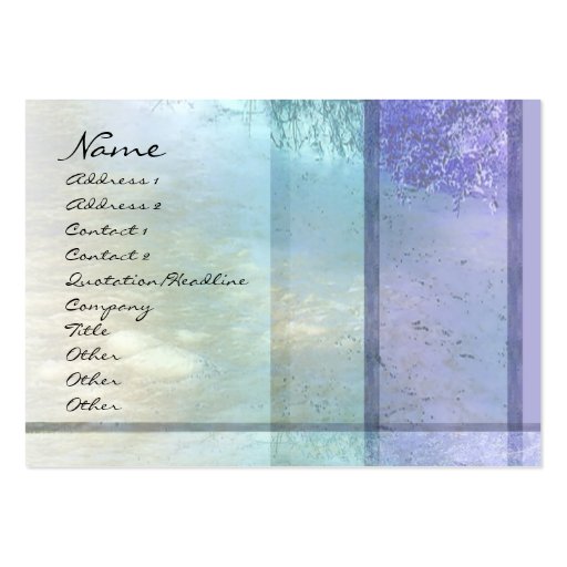 River Water Profile Card Business Cards (front side)