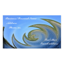 River Wave Abstract Design Business Card Template