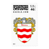 Rivera Coat of Arms (Mantled) postage by NameGame Rivera Coat of Arms (Mantled) postage