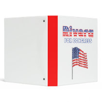 Rivera for Congress Patriotic American Flag Design Binder