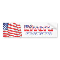 Rivera for Congress Patriotic American Flag Design Bumper Sticker