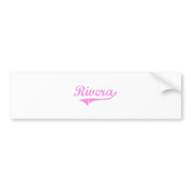 Rivera Last Name Classic Style Bumper Sticker